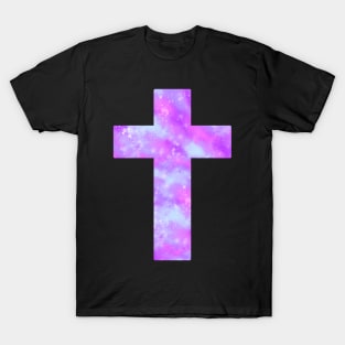 Pastel Nebula Cross T-Shirt